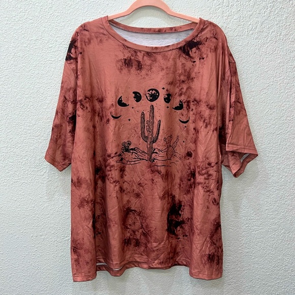 Very stretchy western print t-shirt - Picture 1 of 5